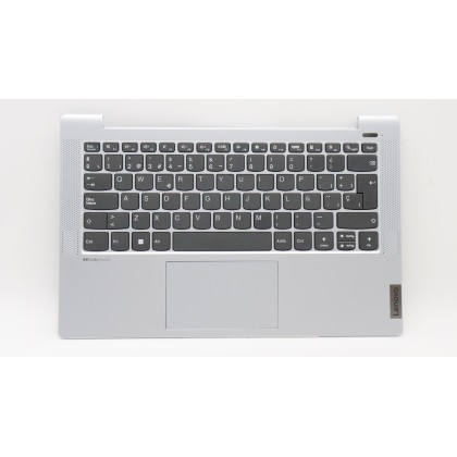 Lenovo 5CB1J04483 Palmrest Top Case con tastiera, Spagnolo, Grigio nuvola, Senza_retroilluminazione, Lettore di impronte digital