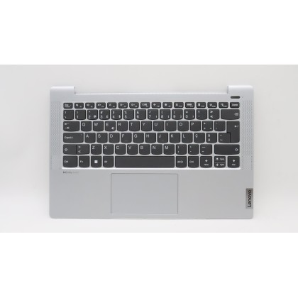 Lenovo 5CB1J04485 Palmrest Top Case con tastiera, Portoghese, Grigio nuvola, Senza_retroilluminazione, Lettore di impronte digit
