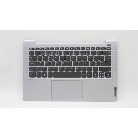 Lenovo 5CB1J04485 Palmrest Top Case con tastiera, Portoghese, Grigio nuvola, Senza_retroilluminazione, Lettore di impronte digit