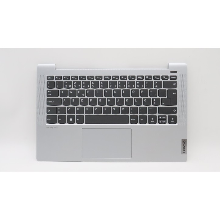 Lenovo 5CB1J04485 Palmrest Top Case con tastiera, Portoghese, Grigio nuvola, Senza_retroilluminazione, Lettore di impronte digit