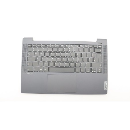 Lenovo 5CB1J04848 Palmrest Top Case con tastiera, Inglese Regno Unito, grigio tempesta, Senza_retroilluminazione, Lettore di imp