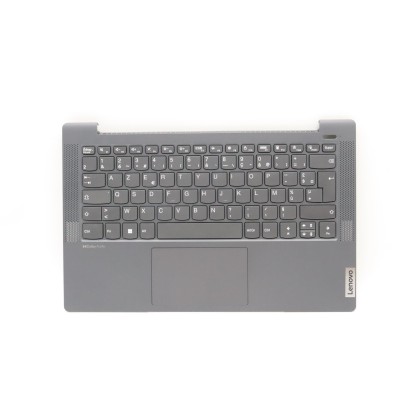 Lenovo 5CB1J04856 Palmrest Top Case con tastiera, Francese, grigio tempesta, Senza_retroilluminazione, Lettore di impronte digit