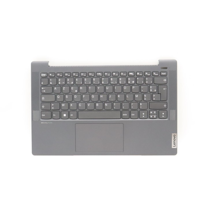 Lenovo 5CB1J04856 Palmrest Top Case con tastiera, Francese, grigio tempesta, Senza_retroilluminazione, Lettore di impronte digit