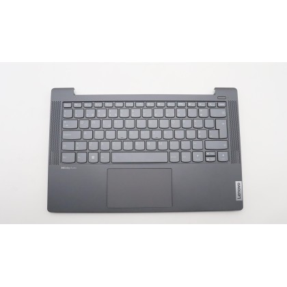 Lenovo 5CB1J05313 Palmrest Top Case con tastiera, Portoghese, grigio tempesta, Retroilluminazione, Senza lettore di impronte dig