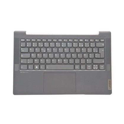 Lenovo 5CB1J05317 Palmrest Top Case con tastiera, Francese, grigio tempesta, Retroilluminazione, Senza lettore di impronte digit