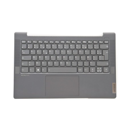 Lenovo 5CB1J05317 Palmrest Top Case con tastiera, Francese, grigio tempesta, Retroilluminazione, Senza lettore di impronte digit