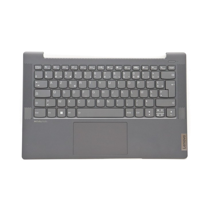 Lenovo 5CB1J05317 Palmrest Top Case con tastiera, Francese, grigio tempesta, Retroilluminazione, Senza lettore di impronte digit