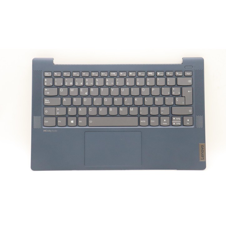 Lenovo 5CB1J07451 Palmrest Top Case con tastiera, Spagnolo, blu scuro, Retroilluminazione, Senza lettore di impronte digitali