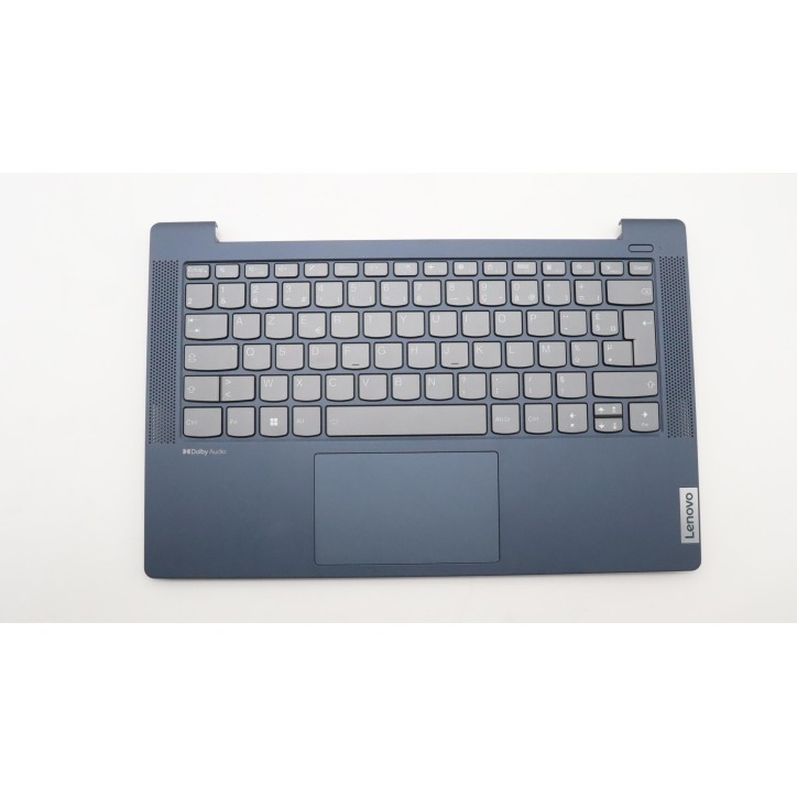 Lenovo 5CB1J07457 Palmrest Top Case con tastiera, Francese, blu scuro, Retroilluminazione, Senza lettore di impronte digitali