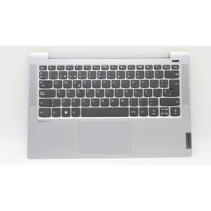 Lenovo 5CB1J08502 Palmrest Top Case con tastiera, Spagnolo, Grigio nuvola, Senza_retroilluminazione, Lettore di impronte digital