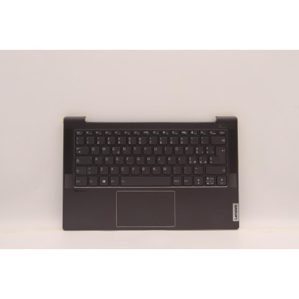 Lenovo 5CB1J08532 Palmrest Top Case con tastiera, Italiano, grigio tempesta, Retroilluminazione, Lettore di impronte digitali