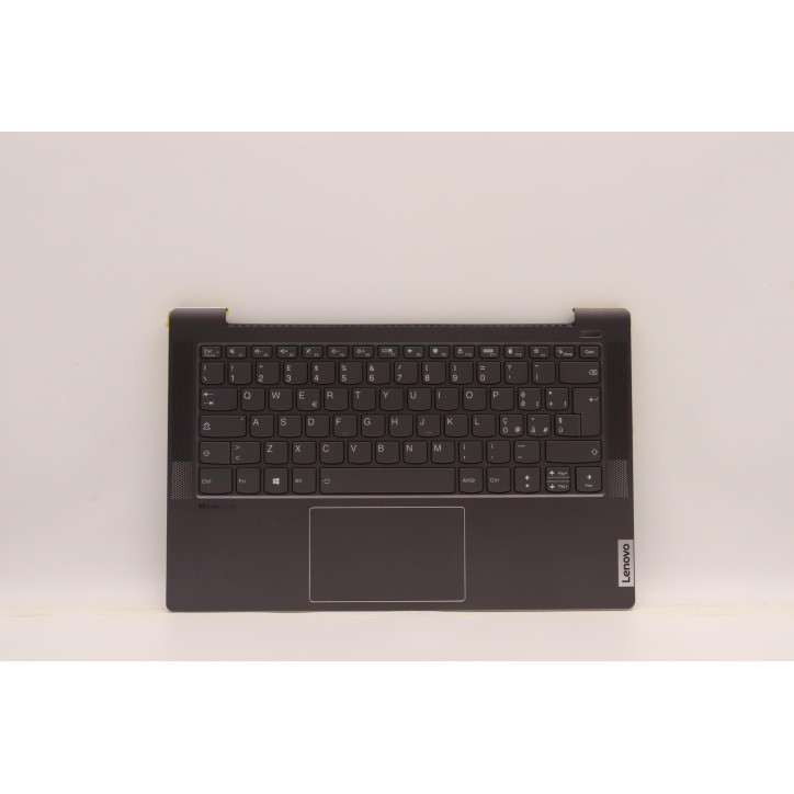 Lenovo 5CB1J08532 Palmrest Top Case con tastiera, Italiano, grigio tempesta, Retroilluminazione, Lettore di impronte digitali