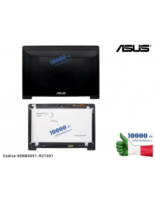 90NB0051-R21001 Display Assembly Modulo Touch Screen + Cornice LCD ASUS VivoBook S400C S400CA (14'' HD) JA-DA5343RA / 5343R F...