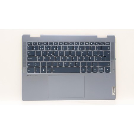 Lenovo 5CB1J11033 Palmrest Top Case con tastiera, Portoghese, Blu pietra, Lettore di impronte digitali