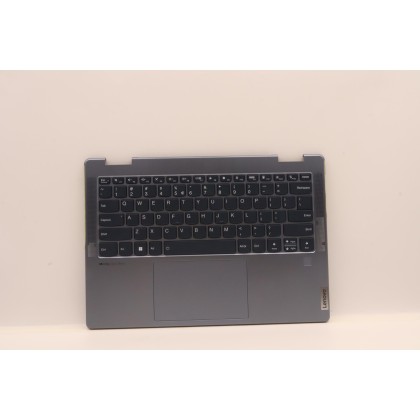 Lenovo 5CB1J11042 Palmrest Top Case con tastiera, Inglese (Stati Uniti/Europa), Blu pietra, Lettore di impronte digitali