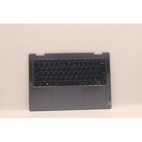 Lenovo 5CB1J11042 Palmrest Top Case con tastiera, Inglese (Stati Uniti/Europa), Blu pietra, Lettore di impronte digitali