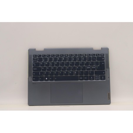 Lenovo 5CB1J11096 Palmrest Top Case con tastiera, Lingue scandinave, Blu pietra, Senza lettore di impronte digitali