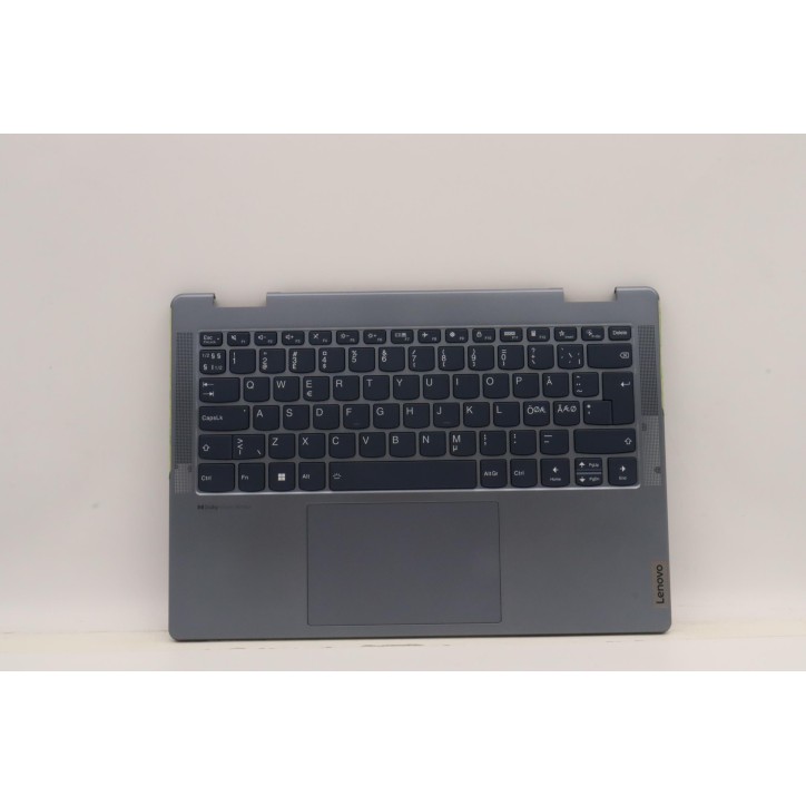 Lenovo 5CB1J11096 Palmrest Top Case con tastiera, Lingue scandinave, Blu pietra, Senza lettore di impronte digitali