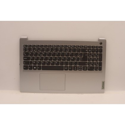 Lenovo 5CB1J18950 Palmrest Top Case con tastiera, Belga, Grigio platino, Lettore di impronte digitali, UK