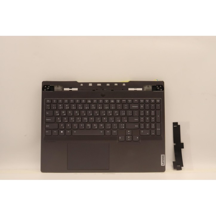 Lenovo 5CB1J30419 Palmrest Top Case con tastiera, Arabo, Retroilluminazione, Lettore di impronte digitali, US
