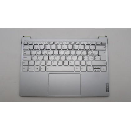 Lenovo 5CB1J31341 Palmrest Top Case con tastiera, Svizzera, Grigio nuvola, Retroilluminazione bianca