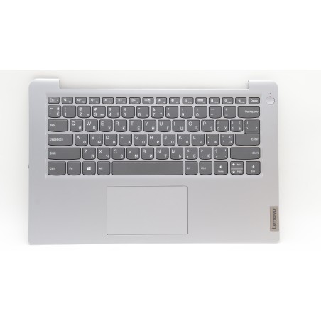 Lenovo 5CB1J37657 Palmrest Top Case con tastiera, Ucraina, Grigio nuvola, Senza_lettore di impronte digitali