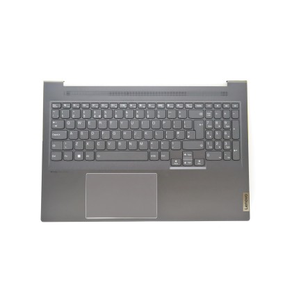 Lenovo 5CB1J38459 Palmrest Top Case con tastiera, Inglese Regno Unito, grigio tempesta