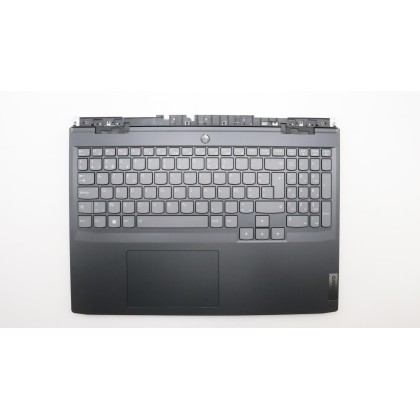 Lenovo 5CB1J38961 Palmrest Top Case con tastiera, Belga, nero, Retroilluminazione RGB, UK