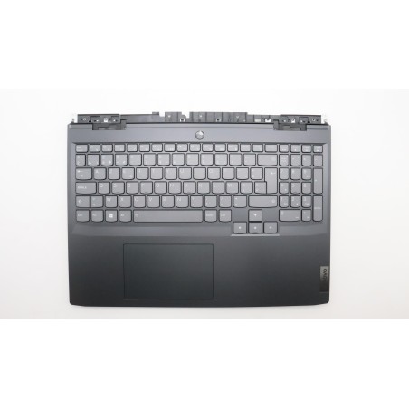 Lenovo 5CB1J38961 Palmrest Top Case con tastiera, Belga, nero, Retroilluminazione RGB, UK
