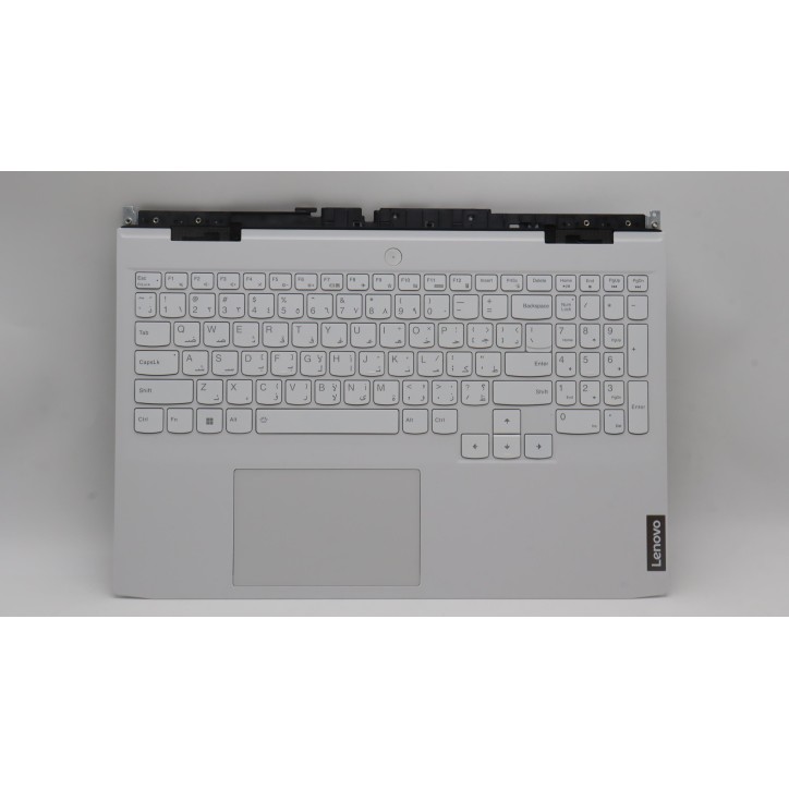 Lenovo 5CB1J41944 Palmrest Top Case con tastiera, Arabo, bianco, US