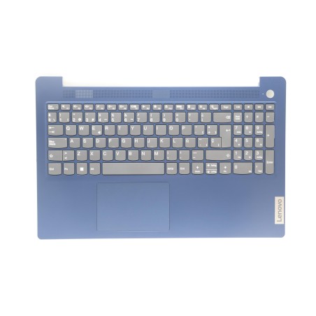 Lenovo 5CB1K95294 Palmrest Top Case con tastiera, Spagnolo, blu scuro, Senza_retroilluminazione, Lettore di impronte digitali