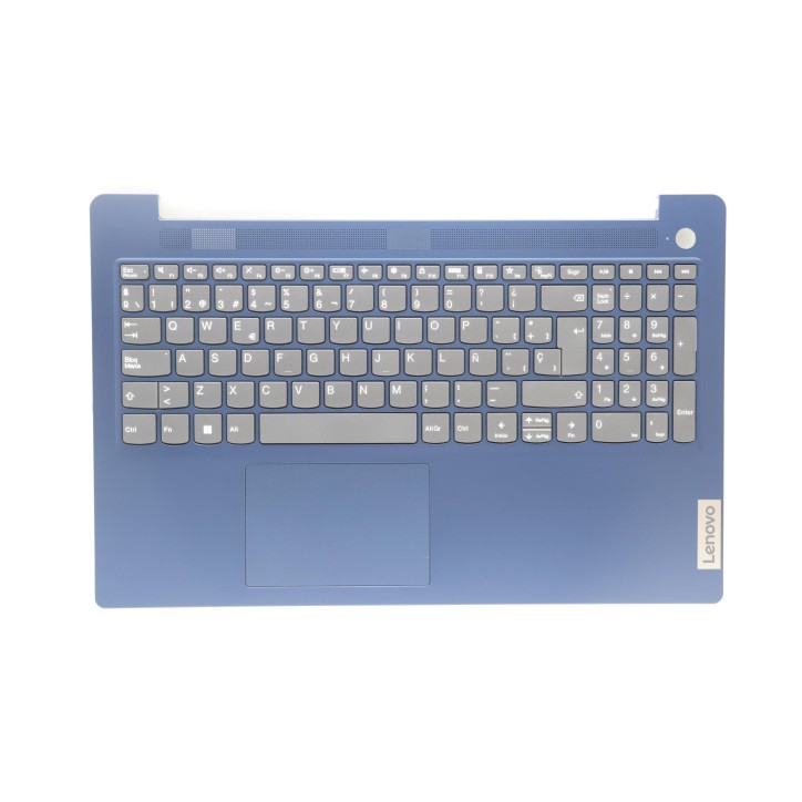 Lenovo 5CB1K95294 Palmrest Top Case con tastiera, Spagnolo, blu scuro, Senza_retroilluminazione, Lettore di impronte digitali