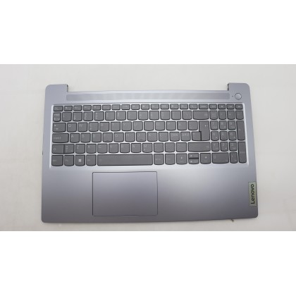 Lenovo 5CB1K96803 Palmrest Top Case con tastiera, Lingue scandinave, grigio artico, Retroilluminazione