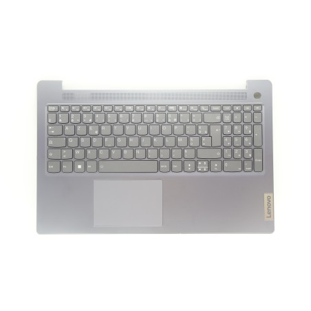 Lenovo 5CB1K96853 Palmrest Top Case con tastiera, Francese, grigio artico, Retroilluminazione, Lettore di impronte digitali