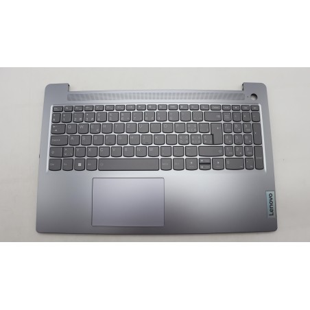 Lenovo 5CB1K96871 Palmrest Top Case con tastiera, Svizzera, grigio artico, Retroilluminazione, Lettore di impronte digitali
