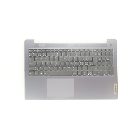 Lenovo 5CB1K96901 Palmrest Top Case con tastiera, Svizzera, grigio artico, Senza_retroilluminazione, Lettore di impronte digital