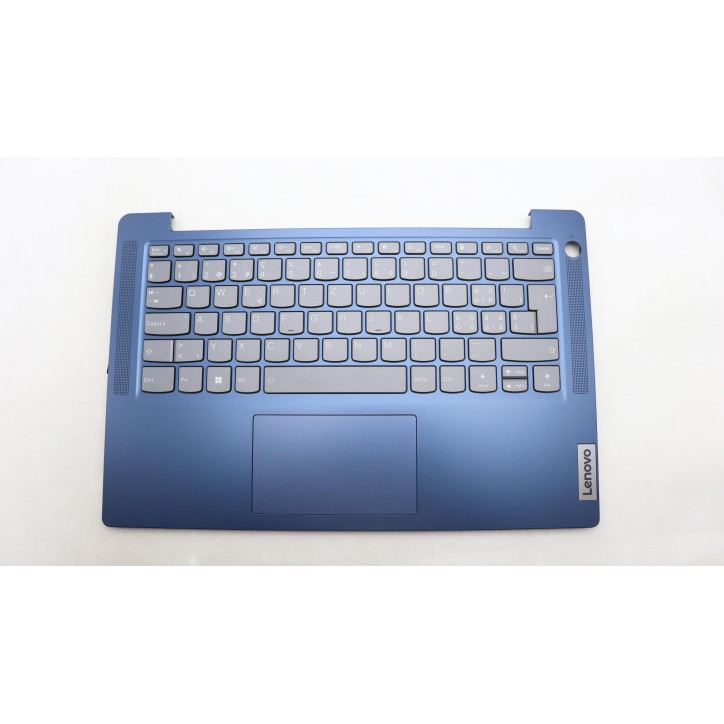 Lenovo 5CB1K97132 Palmrest Top Case con tastiera, Svizzera, blu scuro, Retroilluminazione, Lettore di impronte digitali