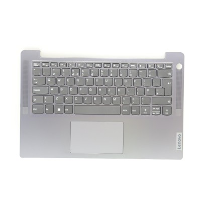 Lenovo 5CB1K97763 Palmrest Top Case con tastiera, Inglese Regno Unito, grigio artico, Senza_retroilluminazione, Lettore di impro