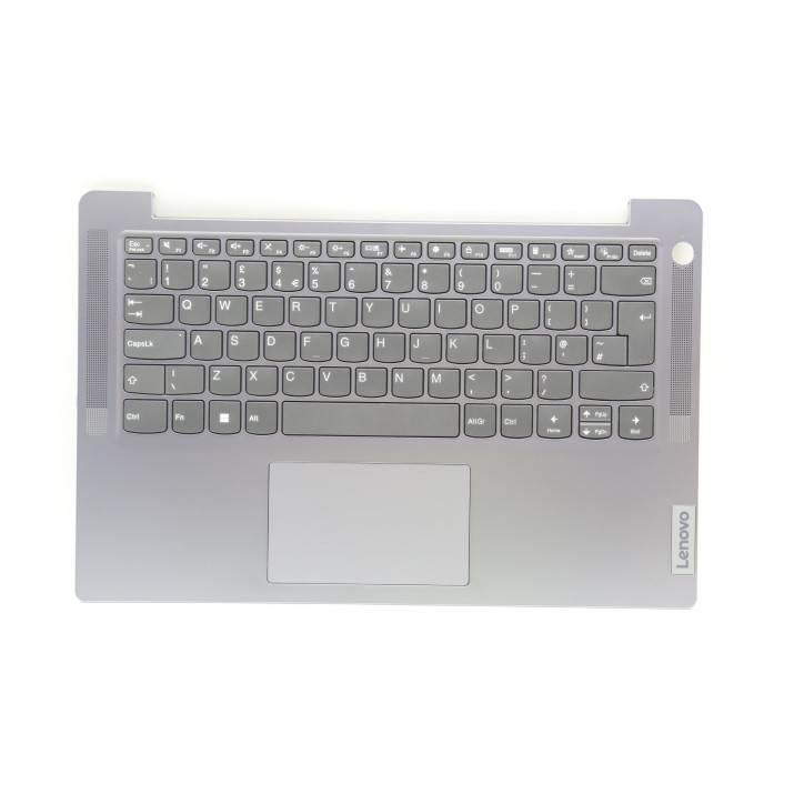 Lenovo 5CB1K97763 Palmrest Top Case con tastiera, Inglese Regno Unito, grigio artico, Senza_retroilluminazione, Lettore di impro