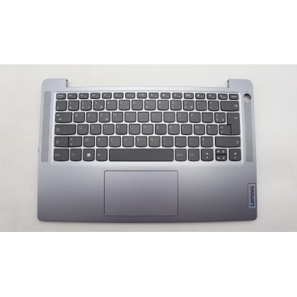 Lenovo 5CB1K97774 Palmrest Top Case con tastiera, Francese, grigio artico, Senza_retroilluminazione, Lettore di impronte digital