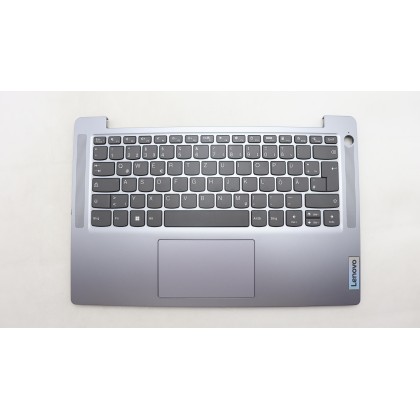 Lenovo 5CB1K97775 Palmrest Top Case con tastiera, Tedesco, grigio artico, Senza_retroilluminazione, Lettore di impronte digitali