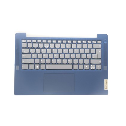 Lenovo 5CB1K97885 Palmrest Top Case con tastiera, Inglese Regno Unito, blu scuro, Retroilluminazione, Senza lettore di impronte 