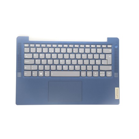 Lenovo 5CB1K97885 Palmrest Top Case con tastiera, Inglese Regno Unito, blu scuro, Retroilluminazione, Senza lettore di impronte 