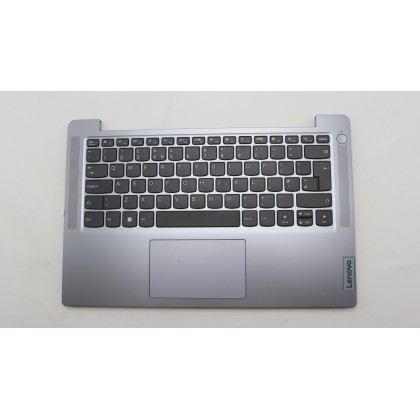 Lenovo 5CB1K97952 Palmrest Top Case con tastiera, Inglese Regno Unito, Grigio artico, Senza_retroilluminazione, Senza_lettore di