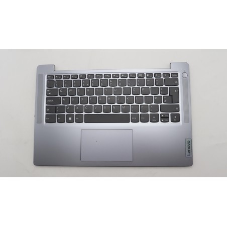 Lenovo 5CB1K97952 Palmrest Top Case con tastiera, Inglese Regno Unito, Grigio artico, Senza_retroilluminazione, Senza_lettore di