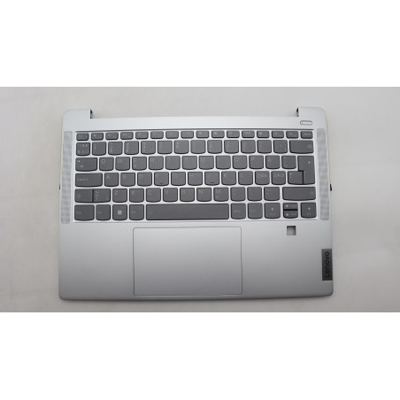 Lenovo 5CB1L10820 Palmrest Top Case con tastiera, Lingue scandinave, Grigio nuvola, Retroilluminazione, Lettore di impronte digi
