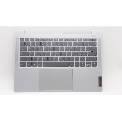 Lenovo 5CB1L10878 Palmrest Top Case con tastiera, Italiano, Grigio nuvola, Retroilluminazione, Senza lettore di impronte digital