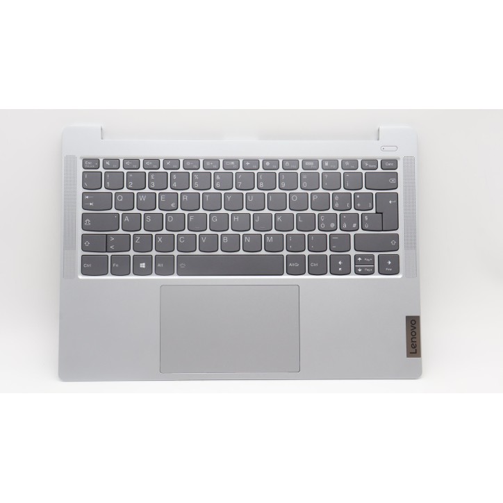Lenovo 5CB1L10878 Palmrest Top Case con tastiera, Italiano, Grigio nuvola, Retroilluminazione, Senza lettore di impronte digital
