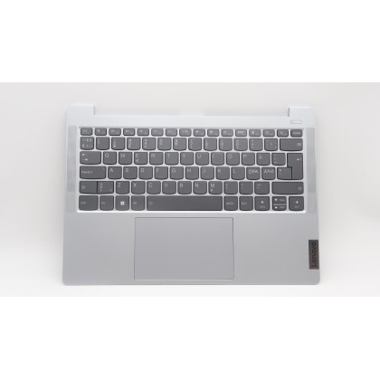 Lenovo 5CB1L10884 Palmrest Top Case con tastiera, Lingue scandinave, Grigio nuvola, Retroilluminazione, Senza lettore di impront