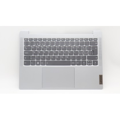 Lenovo 5CB1L10892 Palmrest Top Case con tastiera, Svizzera, Grigio nuvola, Retroilluminazione, Senza lettore di impronte digital